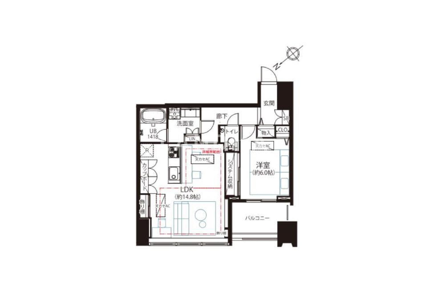 東京都港区三田1丁目 投資用マンション 55.7㎡ 官网图片 2