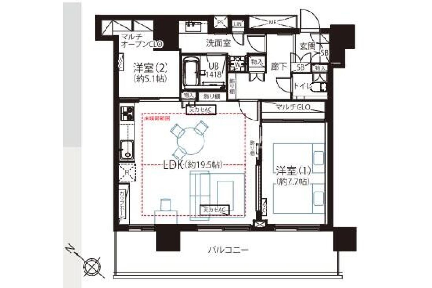 東京都目黒区大橋1丁目 投資用マンション 77.56㎡ 官网图片 9