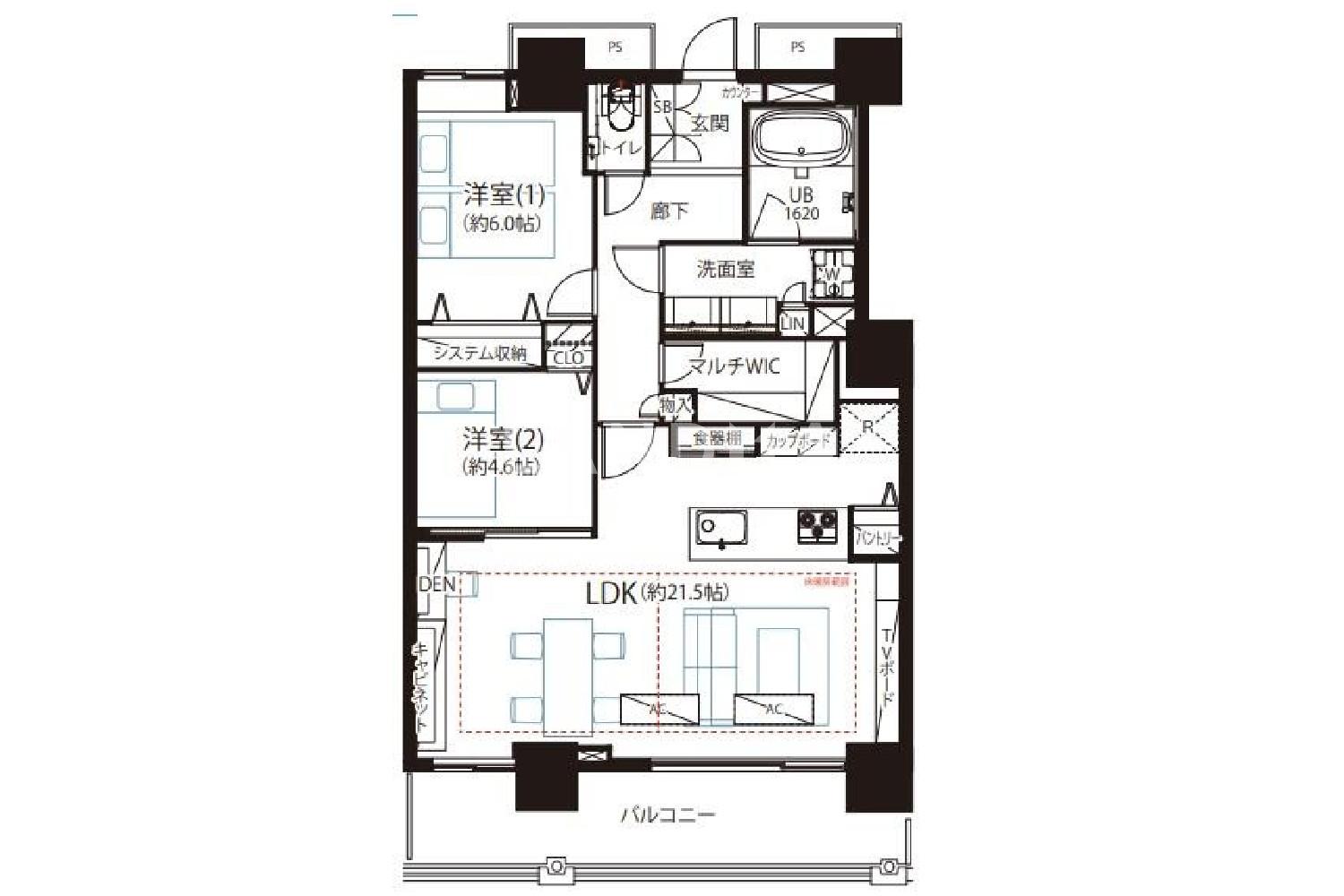 東京都港区港南3丁目 投資用マンション 81.2㎡ 官网图片 2