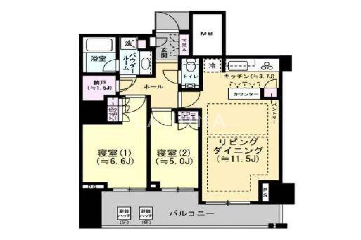東京都港区麻布狸穴町 投資用マンション 63.3㎡ 官网图片 4