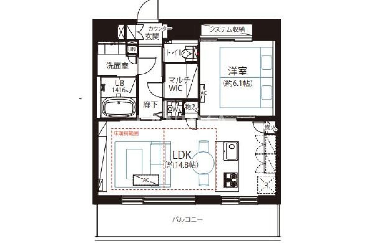 東京都港区芝4丁目 投資用マンション 53.1㎡ 官网图片 5