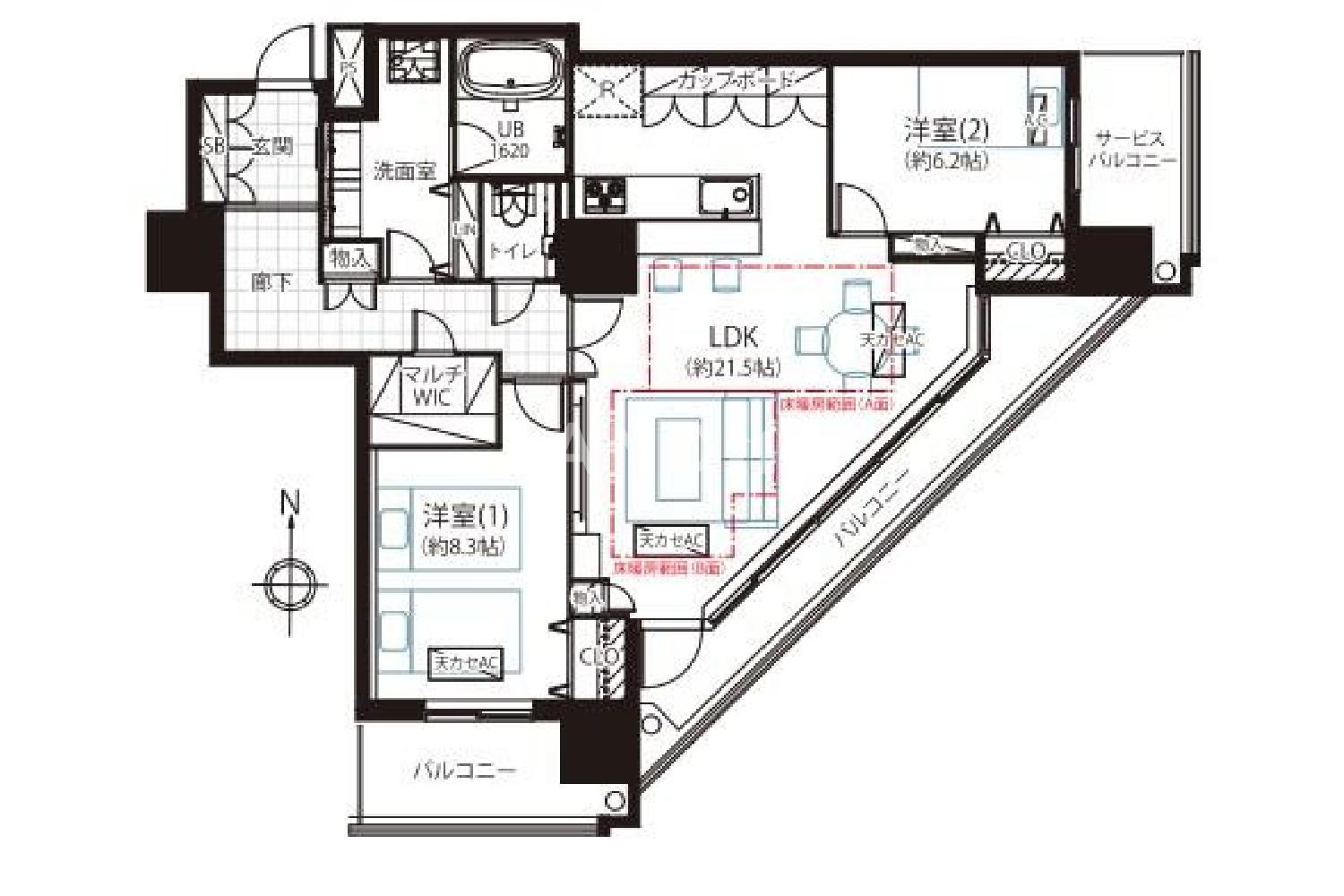 東京都港区港南3丁目 投資用マンション 90.41㎡ 官网图片 4