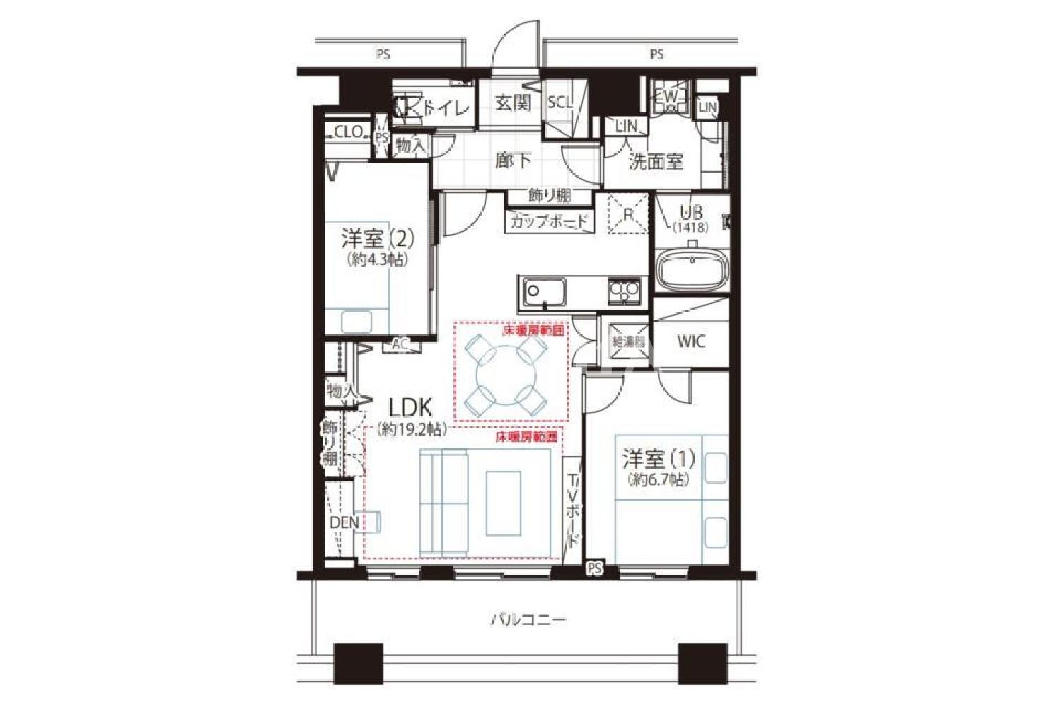 東京都中央区勝どき5丁目 投資用マンション 73.32㎡ 官网图片 6