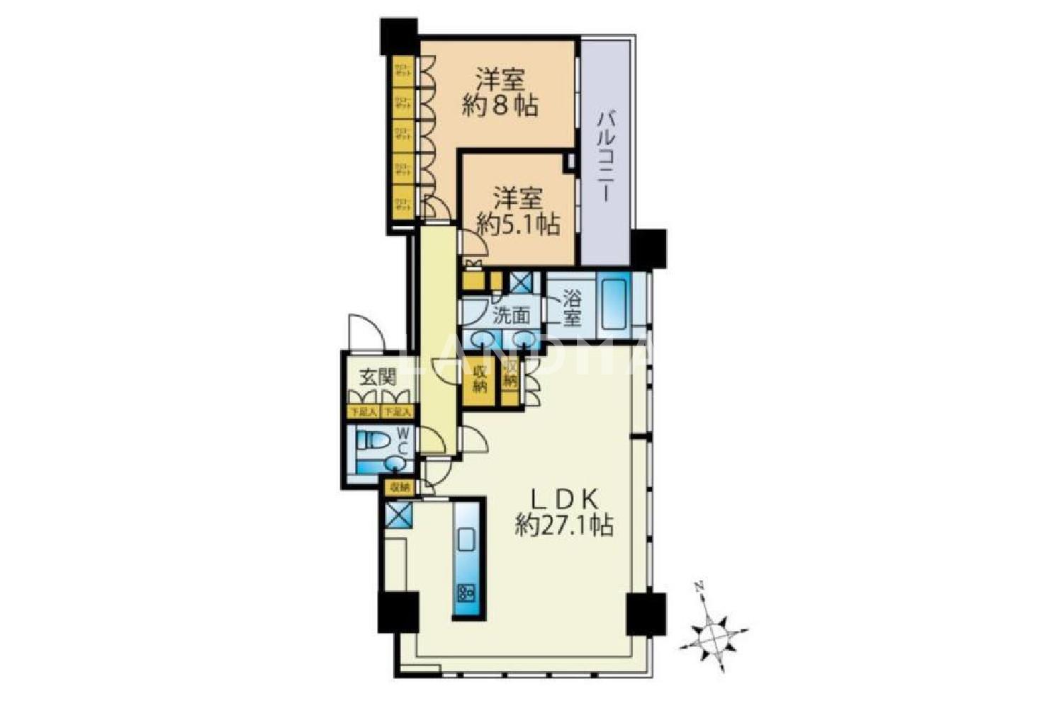 東京都港区三田1丁目 投資用マンション 94.55㎡ 官网图片 4