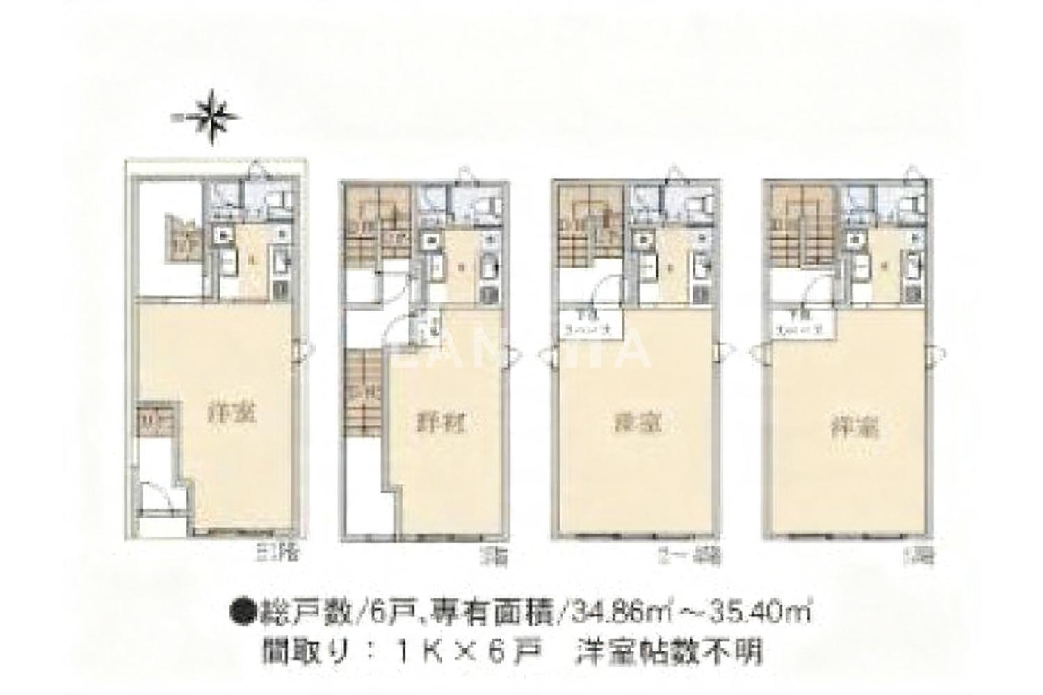 大阪府大阪市中央区瓦屋町3丁目 一棟売りマンション 43.1㎡ 官网图片 2