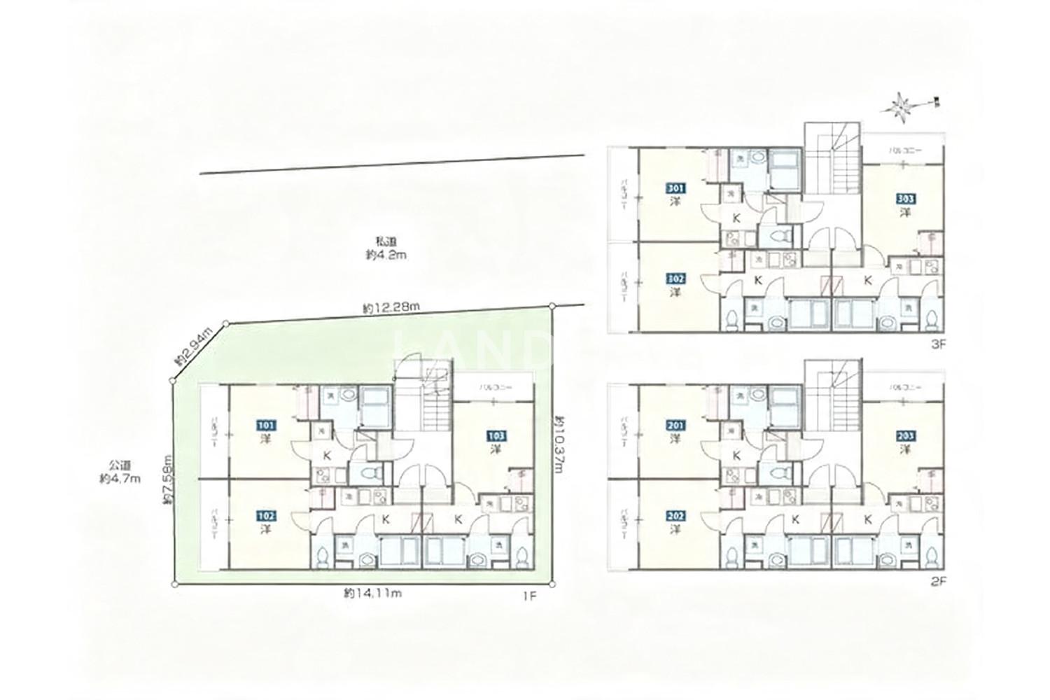 京都府京都市伏見区向島立河原町34-12※旧住所 一棟売りアパート 165.62㎡